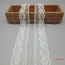 Load image into Gallery viewer, 10 Yards White Lace Ribbon Tape (40MM Wide)