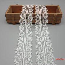Load image into Gallery viewer, 10 Yards White Lace Ribbon Tape (40MM Wide)