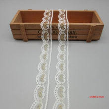 Load image into Gallery viewer, 10 Yards White Lace Ribbon Tape (40MM Wide)