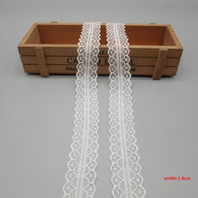 Load image into Gallery viewer, 10 Yards White Lace Ribbon Tape (40MM Wide)