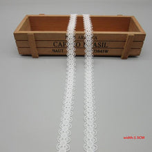 Load image into Gallery viewer, 10 Yards White Lace Ribbon Tape (40MM Wide)