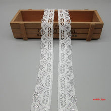 Load image into Gallery viewer, 10 Yards White Lace Ribbon Tape (40MM Wide)