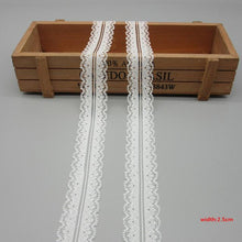 Load image into Gallery viewer, 10 Yards White Lace Ribbon Tape (40MM Wide)